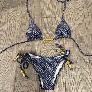 Blue printed bikini